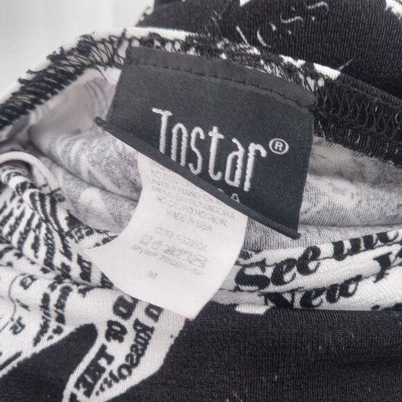 Jostar Womens Knit Dress M Newsprint New York Times Newspaper Brooklyn Graphic - Picture 9 of 10